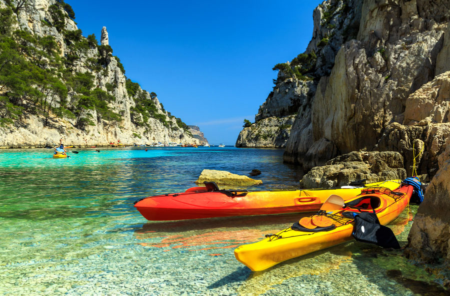 calanques en kayak